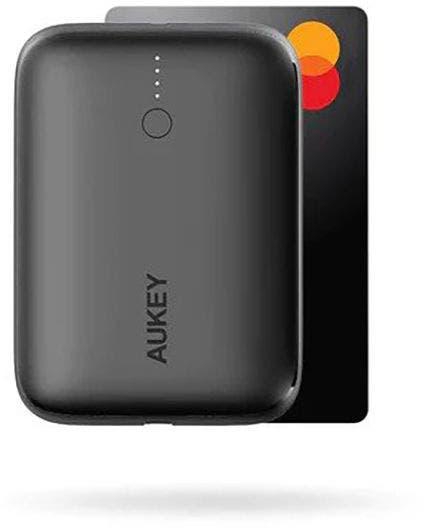 Aukey PB-N83 Mini USB C 10000mAh Portable Charger, Black