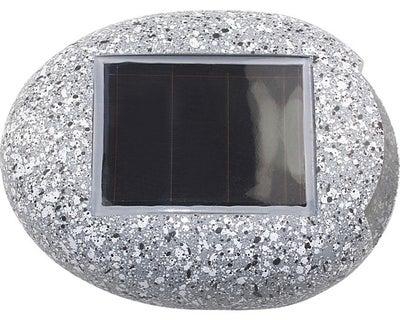 Stone Shaped Solar Powered Light Grey 9 x 4 x 7cm