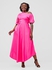 Ladies Fashion Long Maxi Dress High-low Design-Pink