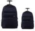 Leaves King Backpack Trolley Laptop Bag Black- 2pcs