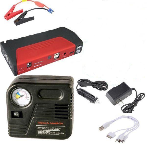 Charger for mobiles, electronics and charge the car battery with compressor of 288800 mAp