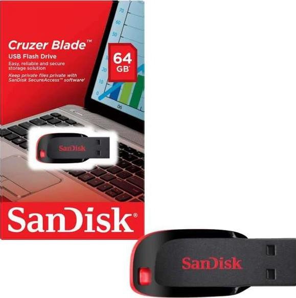 SanDisk 64GB Cruzer Blade USB Flash Drive | SDCZ50-064G-B35