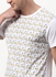All Over Printed Regular Fit Crew Neck T-Shirt White/Yellow