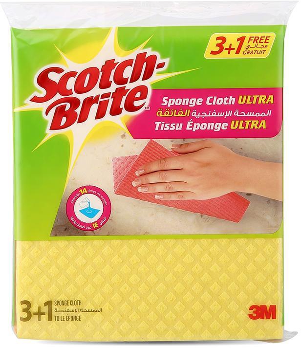 3M Scotch-Brite Sponge Cloth Ultra (3 + 1 Free)