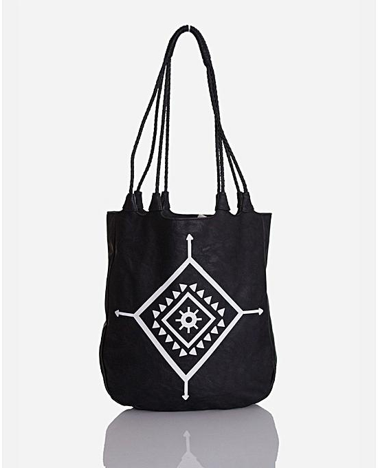 Ravin Printed Shopper Bag - Black