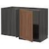 METOD Corner base cabinet with shelf, white/Bodbyn grey, 128x68 cm - IKEA