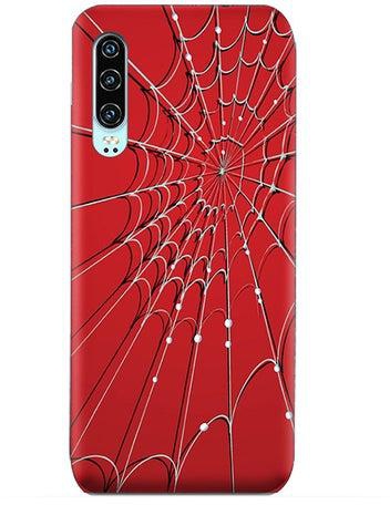 Spider Web Pattern Protective Case Cover For Huawei P30 Red