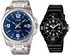 Casio Gents and Ladies Watch [MTP-1314D-2a/LRW-200h-7E2]
