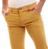 Andora Solid Fly Zipper Button Cotton Pants - Dark Khaki