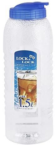 LocknLock HAP731 Aqua Water Bottle, Clear/Blue, 1.5 Liters