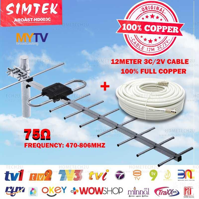 SIMTEK UHF HDTV Outdoor Antenna DVBT2 High Gain Strong Signal