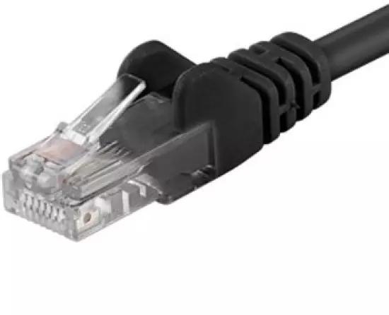 Patch cable UTP RJ45-RJ45 level CAT6, 0.25m, black | Gear-up.me