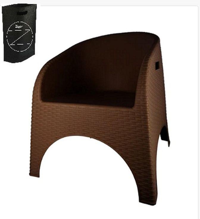 Arm Chair Rattan Brown+ Zigor Special Bag