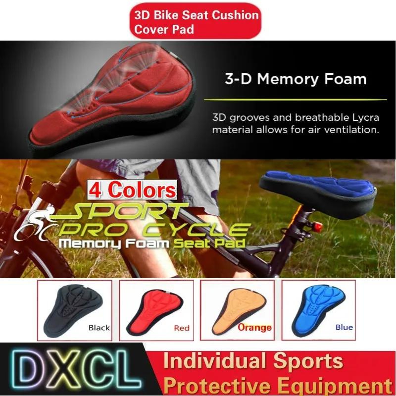 1 Pc 3D Bike Seat Cushion Cover Pad with Memory Foam for Bicycle Seat Saddle Bounce -Longer Rides