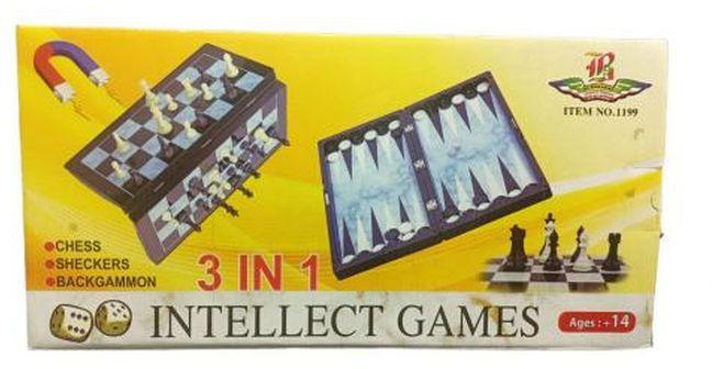 Large Size Magnetic Chess And Backgammon Game 3 In 1