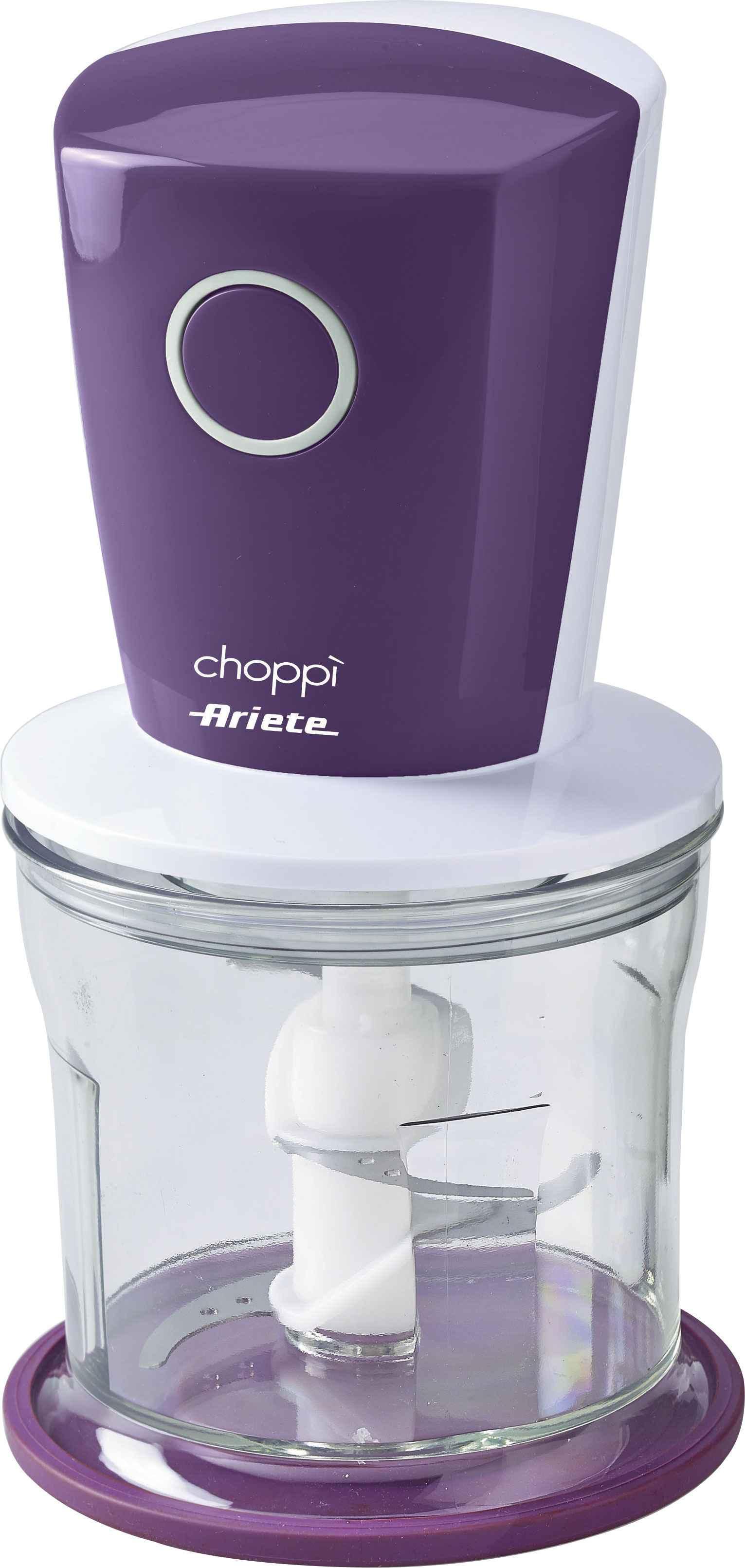 Ariete Choppì Purple - Chopper with Garlic Peeler Attachment