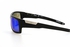 O Neill Barrel Unisex Polarized Sunglasses- Matte Black Frame, Blue Mirror Lens-ONBARREL-104P