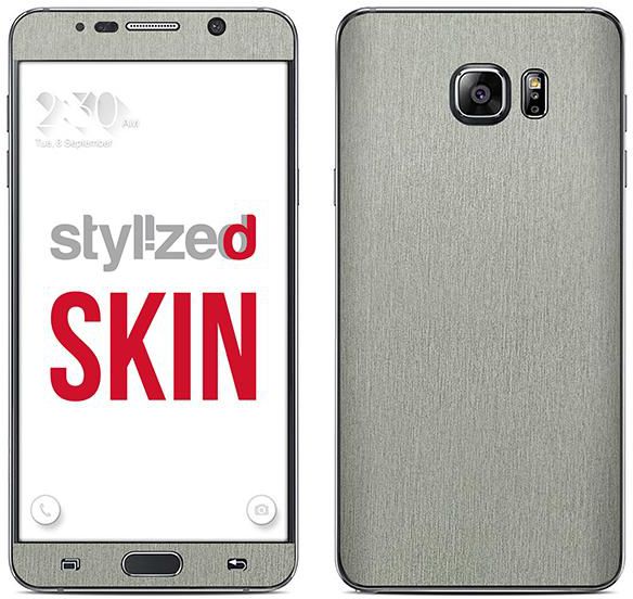 Stylizedd Premium Vinyl Skin Decal Body Wrap for Samsung Galaxy Note 5 - Brushed Aluminum