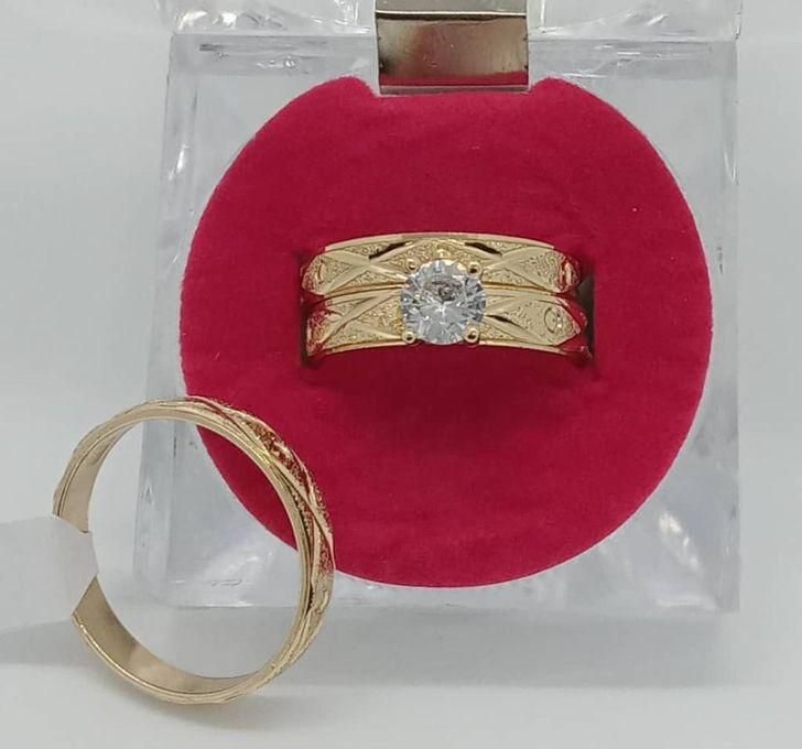 Italian Wedding Ring Set-Gold