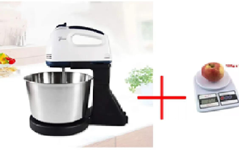 Generic  Hand Mixer With Bowl - Black+ Free  digital Weigh Scale
