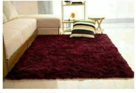 Generic SOFT Fluffy Carpets- Maroon