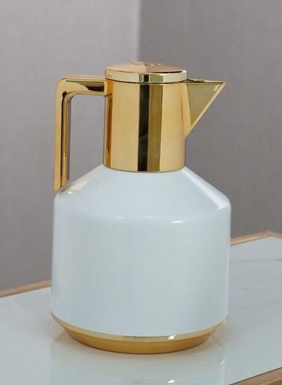 Thermos for tea and coffee white golden