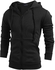 Generic Men's solid color Black Hood Hoodies fashion sweatshirt M-2XL
