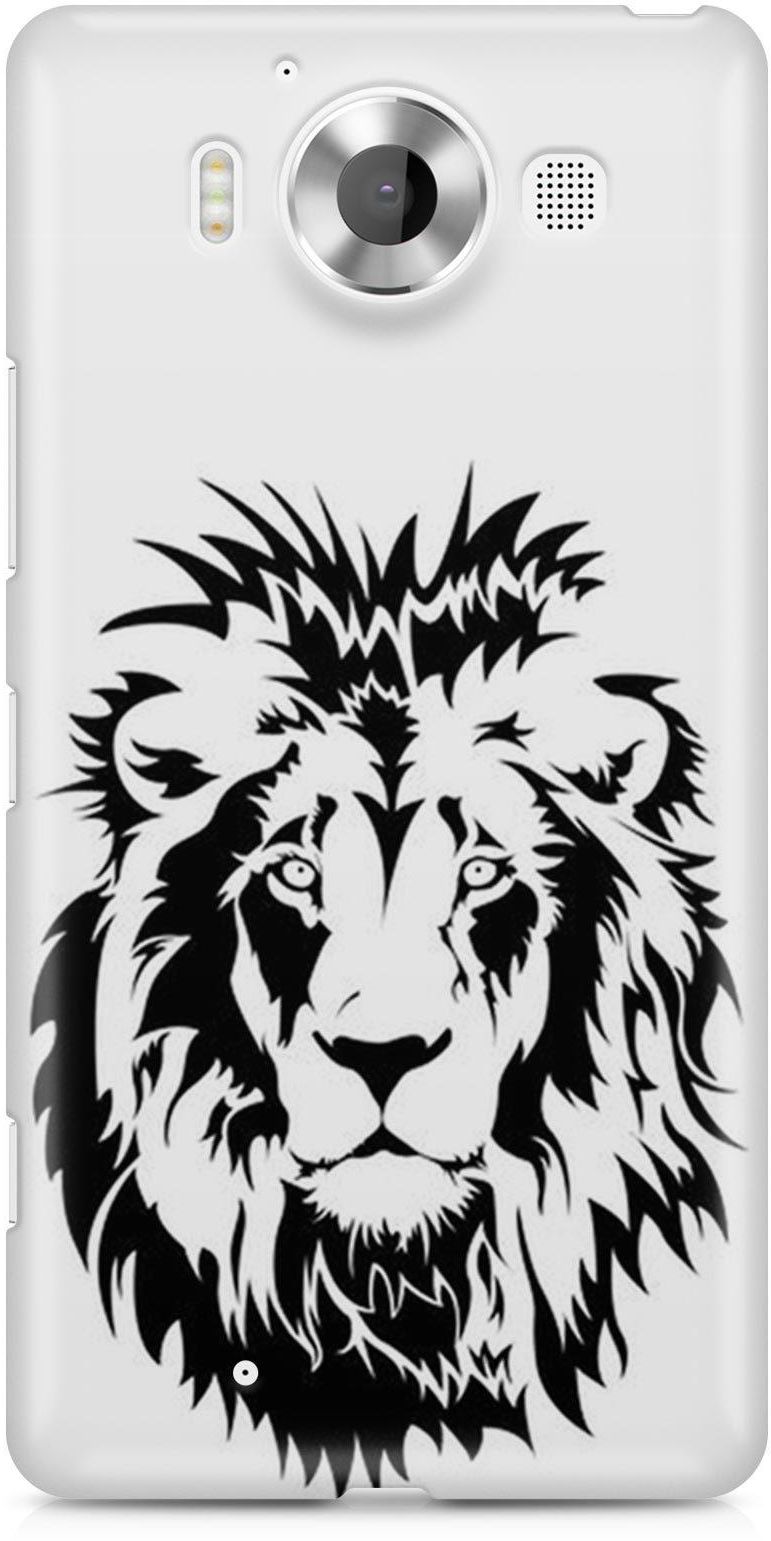 Simple Black and White Lion Phone Case for Nokia Lumia 950
