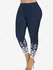 Plus Size High Waisted Floral Print Skinny Leggings - M | Us 10
