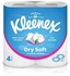 Kleenex Dry Soft Toilet Tissue Paper, 200 Sheets x 4 Rolls