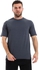 Izor Plain Basic Round Neck Oversized T-Shirt - Dark Grey