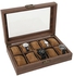 3/6/10/12 Slot Formica Wood Leather Wrist Watch Display And Storage Watch Box