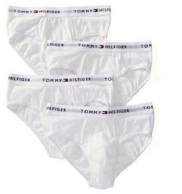 Men 4 Pack Brief Underwear By Tommy Hilfiger , L , White , 09Tf001 100