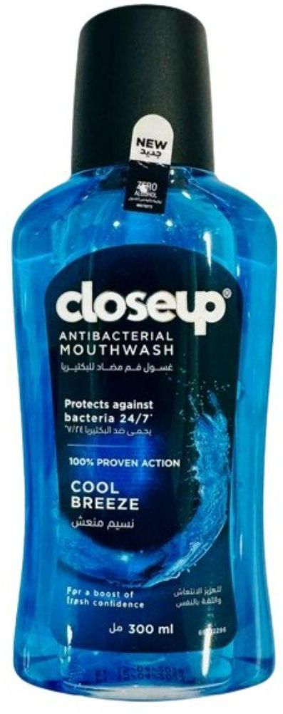 Close Up, Mouth Wash, Antibacterial, Cool Breeze - 300 Ml