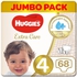 Huggies - Extra Care, Jumbo Pack, Size 4, Size 8-14 Kg - 68 Pcs- Babystore.ae