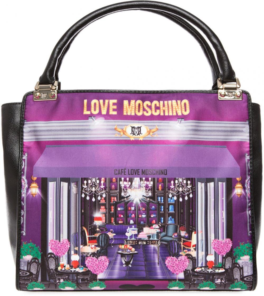 Moschino JC4221PP0JKD0600 I Love Café Shopper Bag for Women - Rose