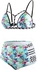 Plus Size Floral Print Spaghetti Strap Bikini Set - 3x