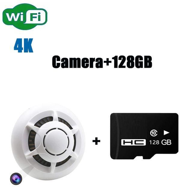 Ip Cam HD 4K Wireless Wifi Mini Secret Camera Motion Detection Night Vision Security Camera Suport Hidden TF Card-Add 128GB Card