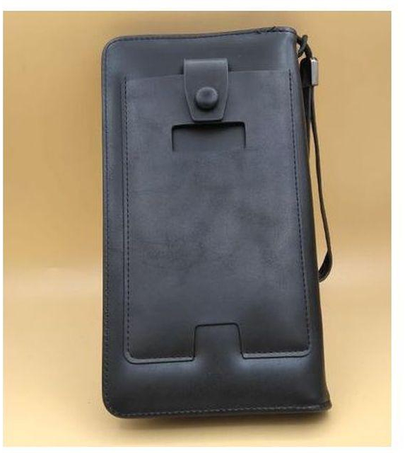 Elegant Men Solid Wallet & Card Holders - Black