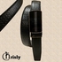 Chrisly Genuine Natural Black Leather Belt From Chrisly Printed In Plain