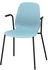 LEIFARNE Chair with armrests, light blue, Dietmar black