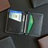 Motevia Men's Leather Wallet Cardboard Size 10 * 7cm 5 Pockets Inside Card Wallet Small Size Slim Wallets (Brown)