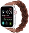 Elastic Woven Watchband For Apple Watch Series 7/6/SE/5/4/3/2/1 42/44/45mm Coffee