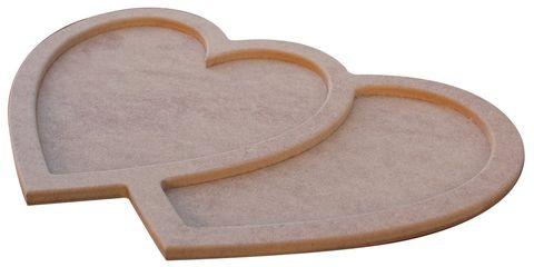 Beesan Hٍearts Stylish MDF Unpainted Tray For Decoupage And Painting Works