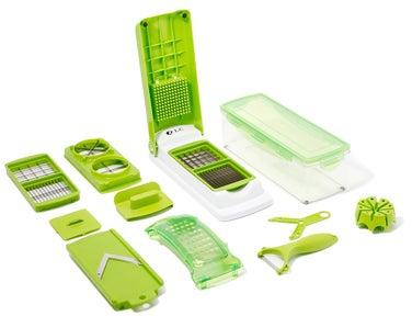 Multifunctional Food Slicer White/Green/Clear 27x26x14cm