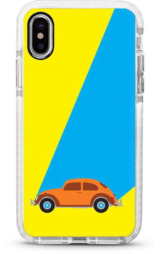 Protective Case Cover For Apple iPhone XS Max Retro Bug Yellow Full Print
