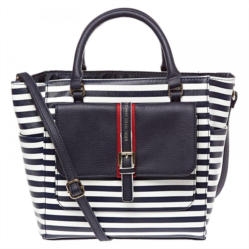 Tommy Hilfiger Claire II Shopper Bag for Women - Navy & White
