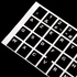 White Letters French Azerty Keyboard Sticker Cover Black