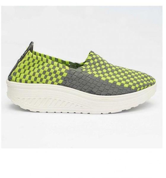 Genuine Slip On Shoes - Green & Grey