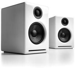 Audioengine A2+ Powered Desktop Speakers (White) Home Music System w/ Bluetooth aptX